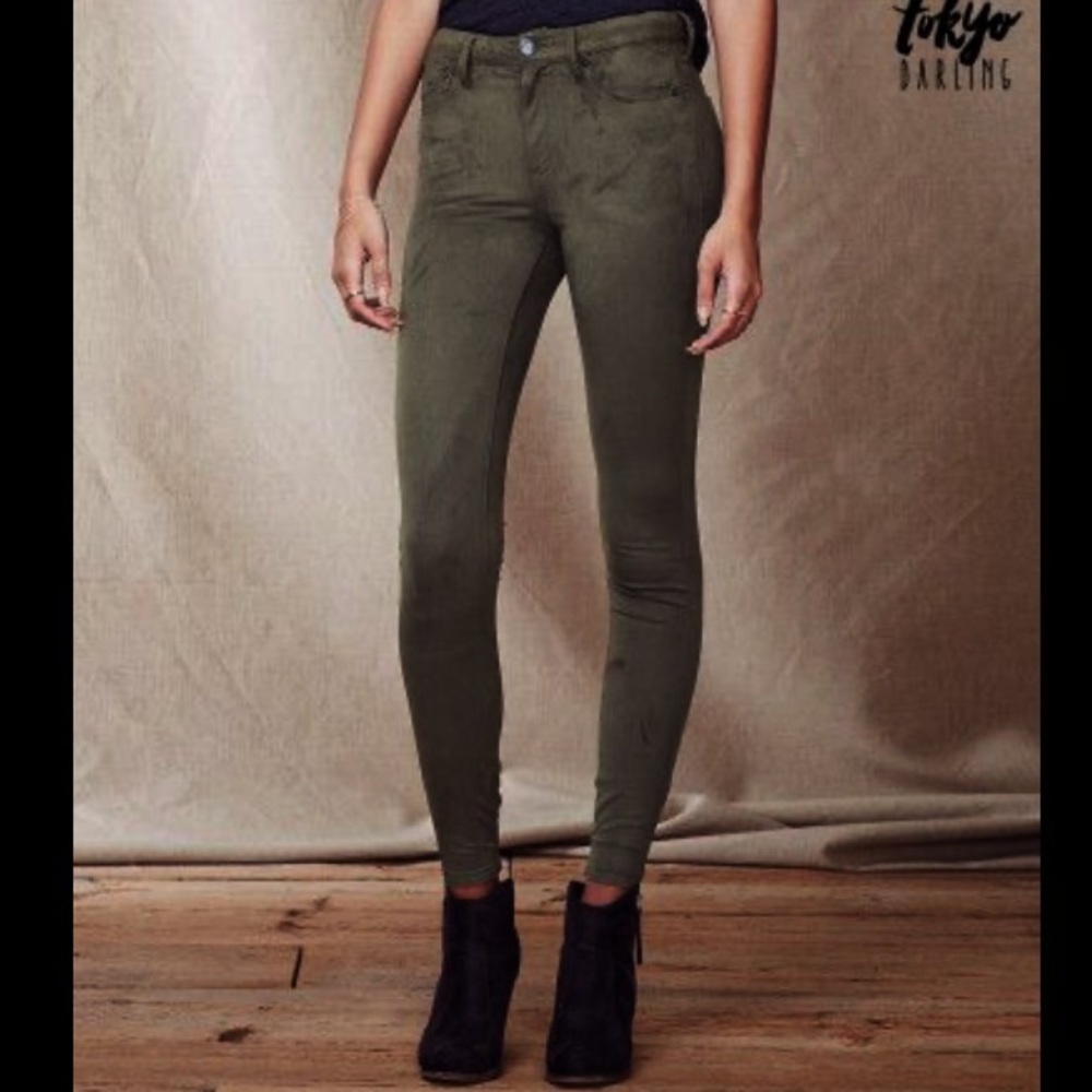 Aeropostale Tokyo Darling faux suede high waisted jegging - Picture 2 of 9